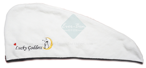 China Bulk Custom spa savvy twist turban hair wrap cotton cloth towel Manufacturer Custom Salon Towels Factory